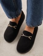 ideal Mocasini Barefoot cu Cataramă Metalică Jamal Maro Negri