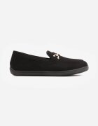 ideal Mocasini Barefoot cu Cataramă Metalică Jamal Maro Negri