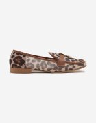 ideal Mocasini Maro Transparente cu Imprimeu Leopard Decorați cu Aplicație Divania