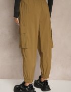 ideal Pantaloni Cargo Verzi din Bumbac Talie Înaltă Kolanielis