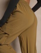 ideal Pantaloni Cargo Verzi din Bumbac Talie Înaltă Kolanielis
