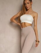 ideal Pantaloni scurți Clasici Bej deschis cu croială de ciclistă Livindra