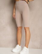 ideal Pantaloni scurți Clasici Bej deschis cu croială de ciclistă Livindra