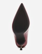 ideal Pantofi cu toc cui cu luciu lăcuit pe toc metalic cu linie subțire Gaenzira Bordo