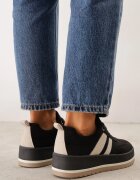 ideal Pantofi sport tip teniși cult cu textură de piele întoarsă pe platformă Numissa Negri