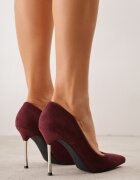 ideal Pantofi stiletto cu toc oglindă Spara Bordo