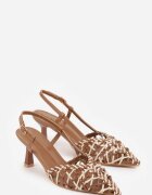 ideal Pantofi stiletto Maro cu partea superioară croșetată ajurată Navioil