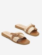ideal Papuci Maro-Bej cu Nod Decorativ Ralwia