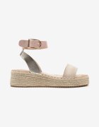 ideal Sandale Bej închis cu Talpă Împletită în Stil Boho Lurienna
