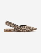 ideal Sandale Leopard tip slingback decorate cu cataramă Banelias