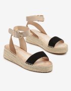 ideal Sandale Negre cu Talpă Împletită în Stil Boho Lurienna