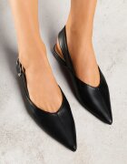 ideal Sandale Negre Tip Slingback Decorate cu Cataramă Banelias