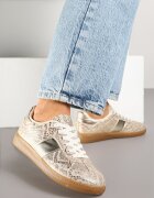 ideal Sneakers Aurii cu imprimeu de șarpe în stilul iconic Neolithaen