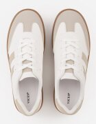 ideal Sneakers Tenisi Bej și Alb Decorate cu Benzi Sovresia