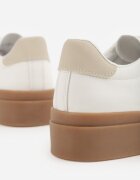 ideal Sneakers Tenisi Bej și Alb Decorate cu Benzi Sovresia