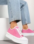 ideal Tenisi Fucsia cu Talpă Dublă cu Emblemă Decorativă pe Partea Superioară Alivrelia