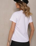 ideal Tricou Alb Casual Din Bumbac Ilanira