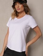 ideal Tricou Alb Casual Din Bumbac Ilanira
