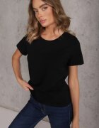 ideal Tricou Negru Casual De bumbac Ilanira