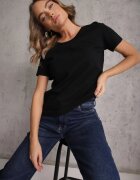 ideal Tricou Negru Casual De bumbac Ilanira