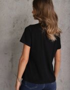 ideal Tricou Negru Casual De bumbac Ilanira