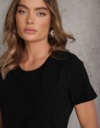 ideal Tricou Negru Casual De bumbac Ilanira