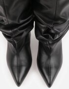 inia Botine pe toc subțire tip Slouchy Brelieri Negre