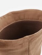 inia Cizme din eco-suede cu toc gros și carâmb decorativ încrețit Reaelora Bej