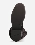 inia Cizme plisate cu toc plat din piele întoarsă ecologică Esliss Negre