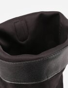 inia Cizme plisate cu toc plat din piele întoarsă ecologică Esliss Negre