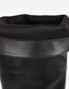 inia Cizme Slouchy cu Toc Cu Țiă Gambă Largă Peste Genunchi Menadis Negre
