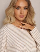 italy moda Bluză Bej din bumbac cu legătură la bază Bettine