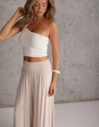 j.stars Pantaloni Bej deschis Largi cu talie înaltă 7/8 Rathi