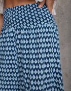 j.stars Pantaloni Bleumarin și Albastru Larghi din Viscoză cu Elastic Înncrețit în Talie Mellody