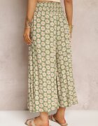 j.stars Pantaloni Largi Florali din Vâscoză Verde deschis Ramit