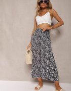 j.stars Pantaloni Largi Gri cu lungimea 7/8 cu imprimeu leopard Rhina