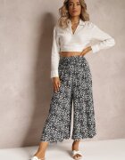 j.stars Pantaloni Largi Gri cu lungimea 7/8 cu imprimeu leopard Rhina