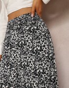 j.stars Pantaloni Largi Gri cu lungimea 7/8 cu imprimeu leopard Rhina