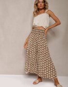 j.stars Pantaloni Maro deschis Largi din Viscoză cu Imprimeu Floral Ramit