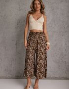 j.stars Pantaloni Maro Lărgi cu lungime 7/8 cu imprimeu leopard Rhina