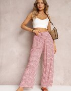 j.stars Pantaloni Roz Viscoză cu croială largă și elastic în talie Dantha