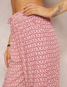 j.stars Pantaloni Roz Viscoză cu croială largă și elastic în talie Dantha