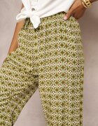 j.stars Pantaloni Verzi Din viscoză cu elastic în talie și cu picioare largi Ianita