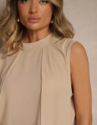 j studio Bluză Bej-închisă cu croială asimetrică Fadeselle