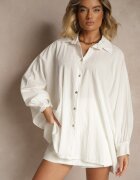 j studio Cămașă Albă cu vâscoză în stil batwing Sonarielia