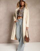 j studio Palton Casual Bej deschis Cu cordon cu buzunare Haliasem