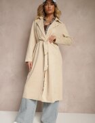 j studio Palton Casual Bej deschis Cu cordon cu buzunare Haliasem