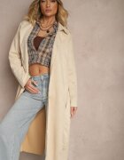 j studio Palton Casual Bej deschis Cu cordon cu buzunare Haliasem