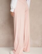 j studio Pantaloni roz deschis din vâscoză cu croială largă decorați cu dungă Belhira