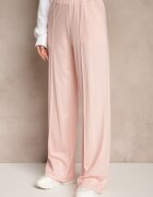 j studio Pantaloni roz deschis din vâscoză cu croială largă decorați cu dungă Belhira